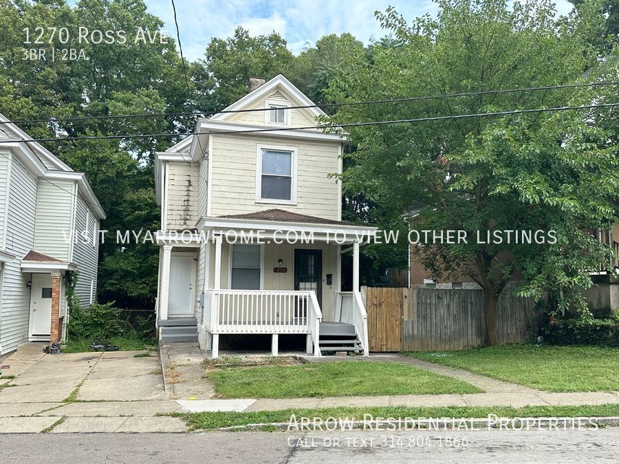 1270 Ross Ave Cincinnati, OH House for Rent Rentable