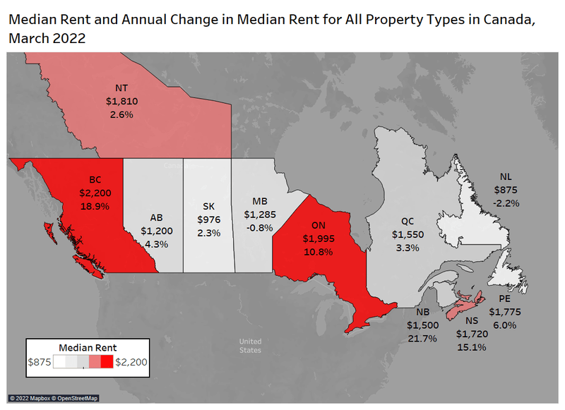 Rentals.ca April 2022 Rent Report
