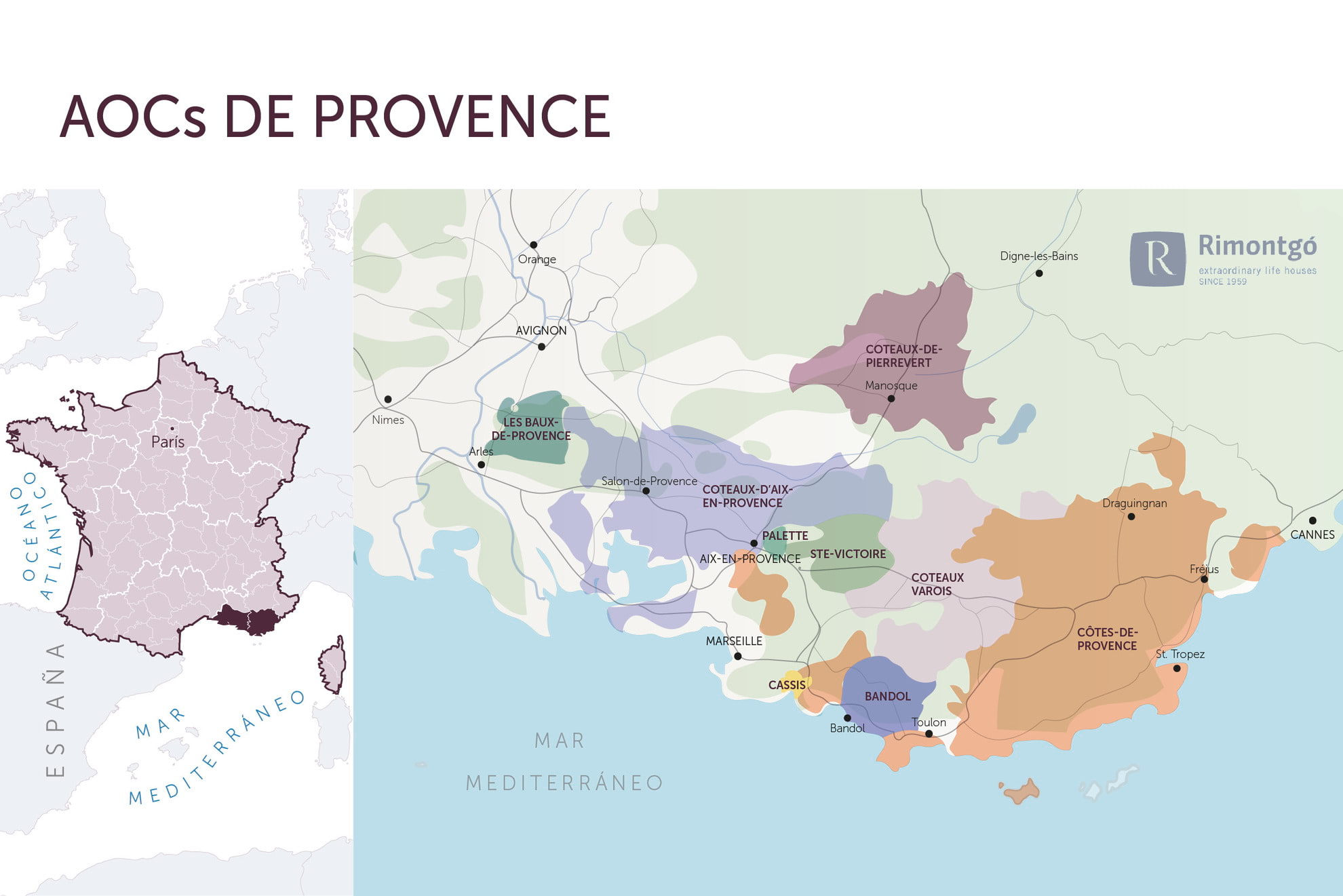 Wineries for sale in the AOC Côtes de Provence the largest