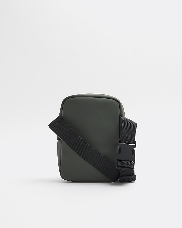 Khaki cross body bag River Island