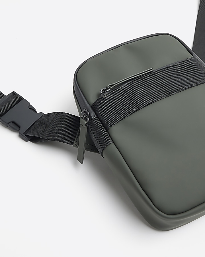 Khaki cross body bag River Island