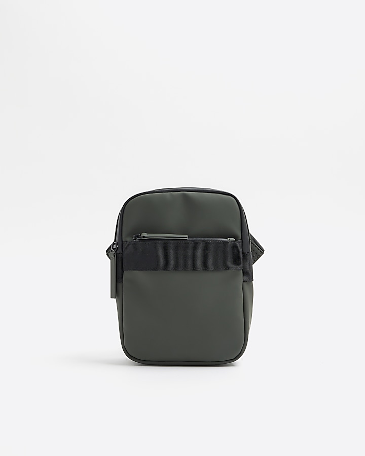 Khaki cross body bag River Island