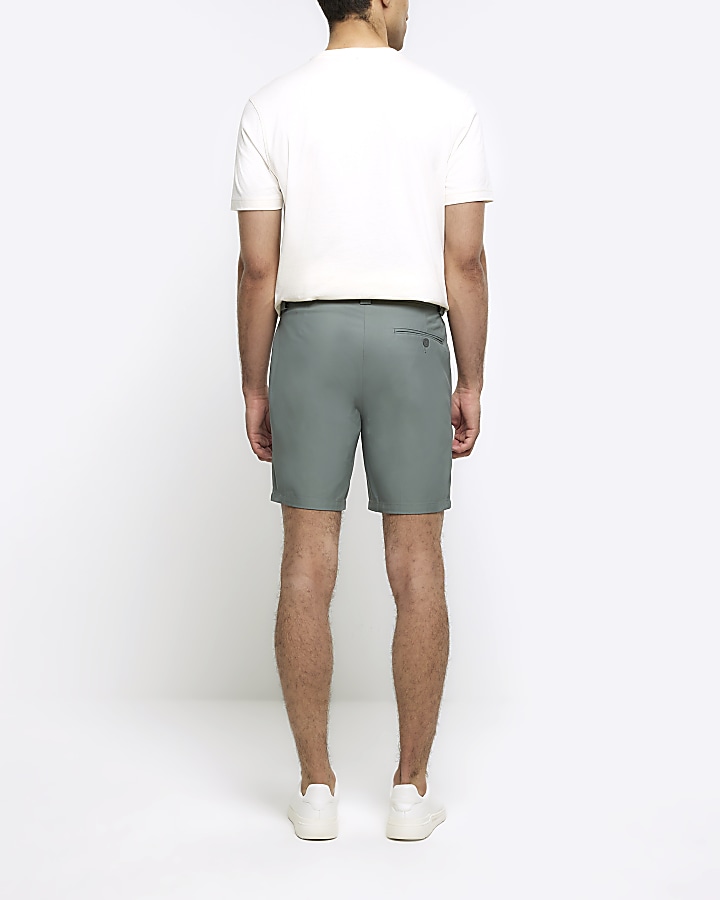 Green tapered fit shorts River Island
