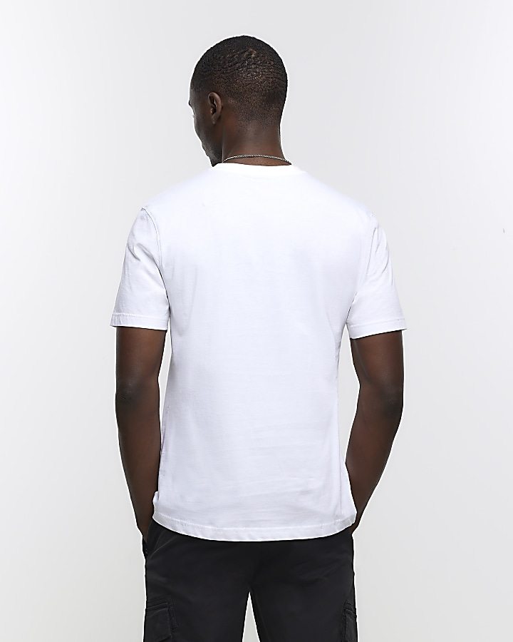 White slim fit tshirt River Island