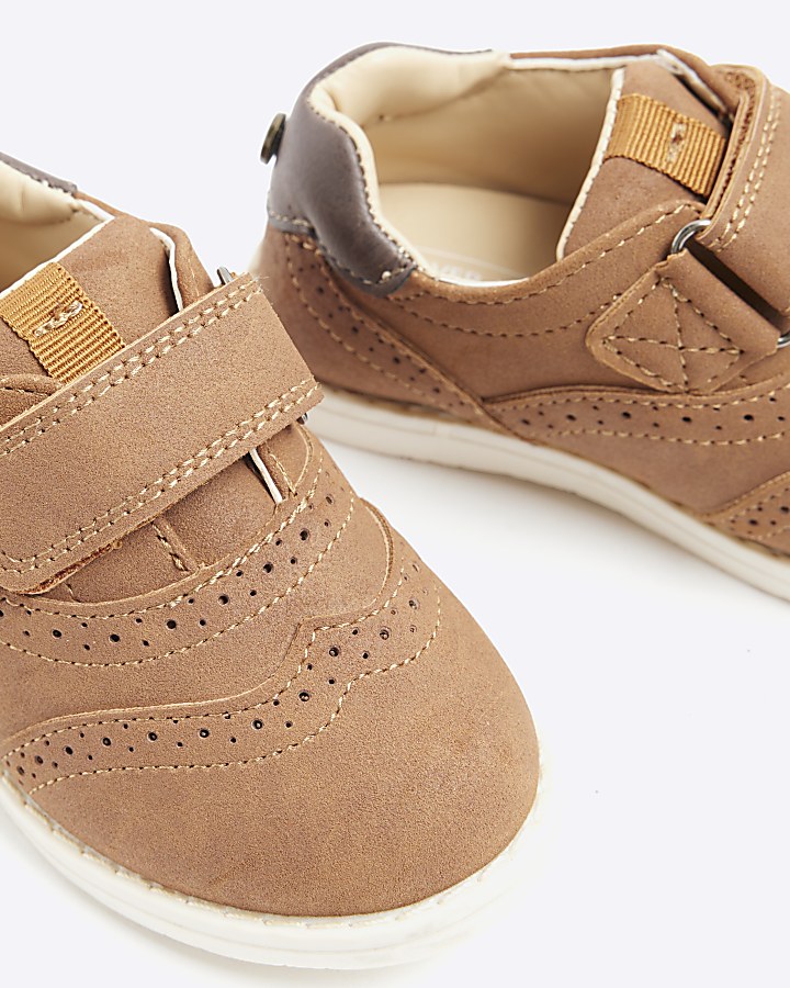 Mini boys brown brogue shoes River Island