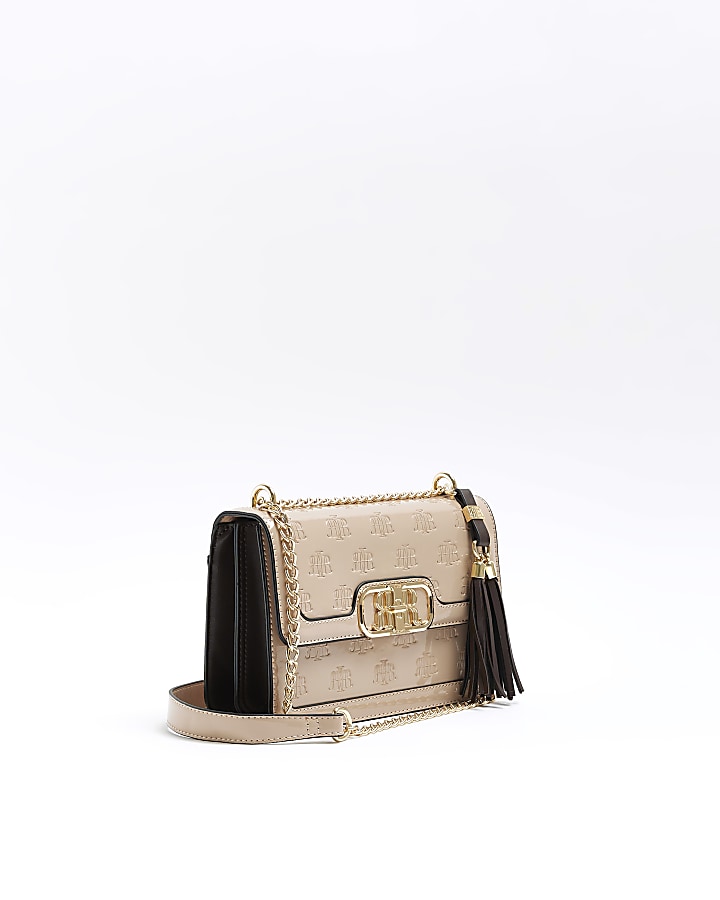 Pink satchel cross body bag River Island