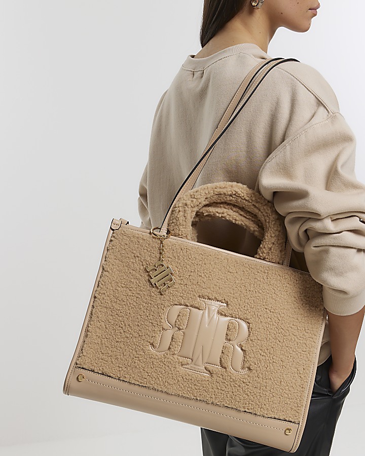 Beige shopper bag River Island