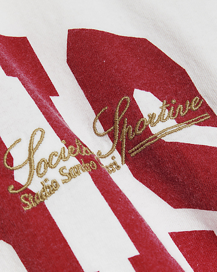 White washed graphic tshirt River Island