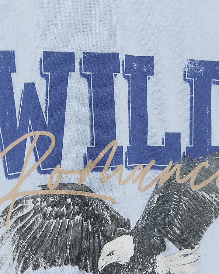 Blue graphic tshirt River Island