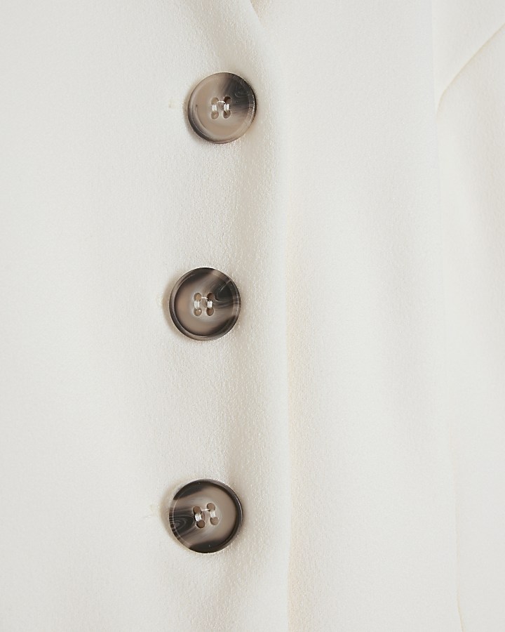 Cream Halter Neck Waistcoat Jumpsuit River Island