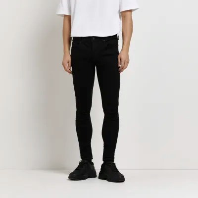 Black Ollie spray on skinny jeans Spray On Jeans men