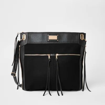 Black oversized messenger bag Shoulder Bags Bags & Purses women