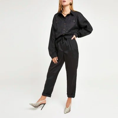 Black utility boiler suit Jumpsuits Playsuits & Jumpsuits women