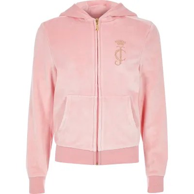 Girls Juicy Couture light pink tracksuit River Island