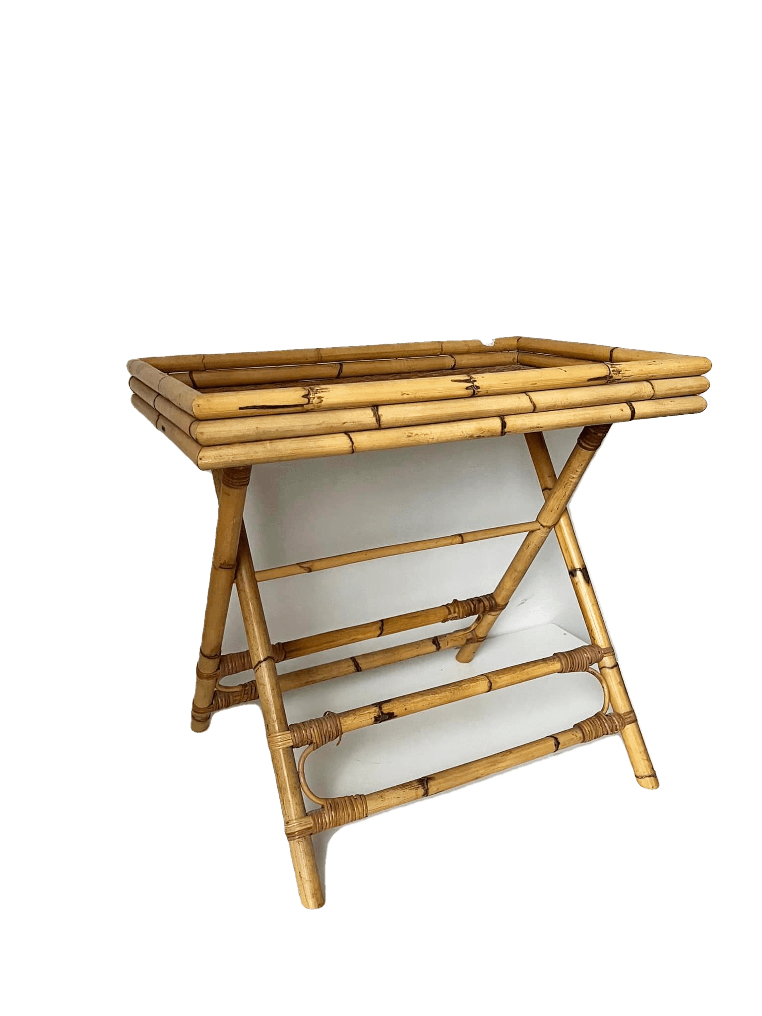 Esmeralda Bamboo Bar Tray Arcana Vintage Rentals