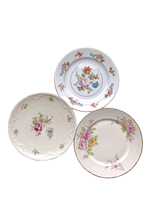 Bold Floral Dinner Plate Arcana Vintage Rentals