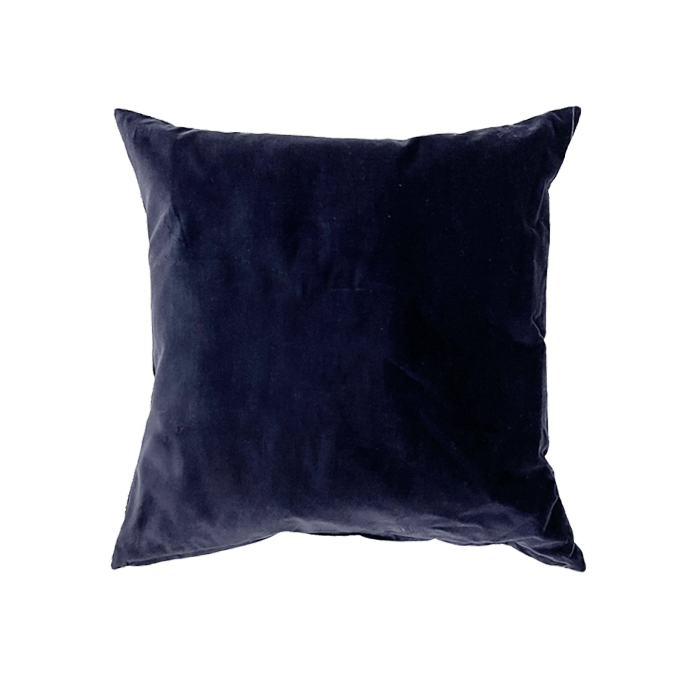 The Floyd Dark Blue Velvet Cushion Array Wedding and Event Hire