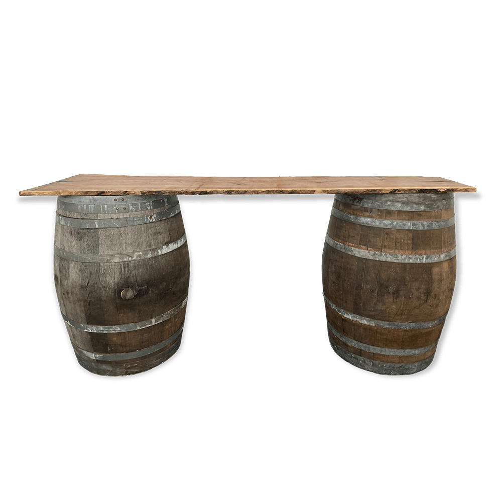 The Vance Rustic Barrel Bar Array Wedding and Event Hire