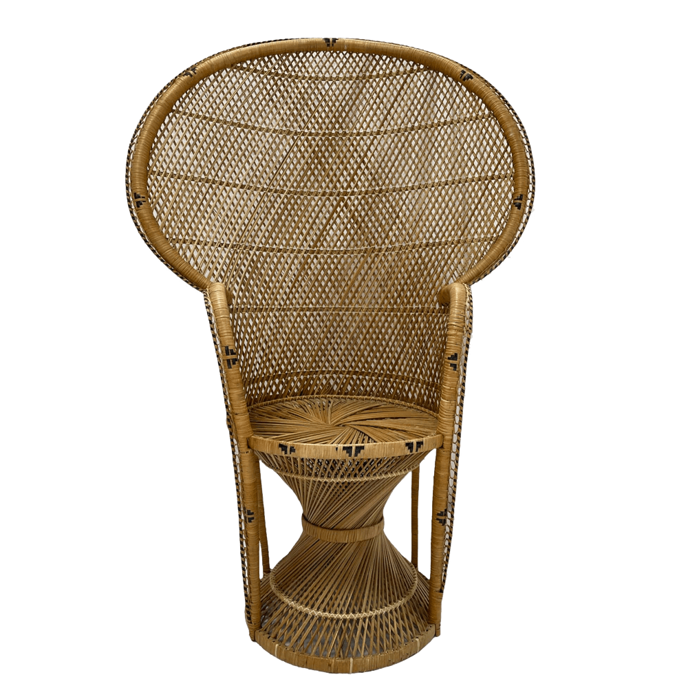 The Astoria Cane Peacock Chair Array Wedding and Event Hire