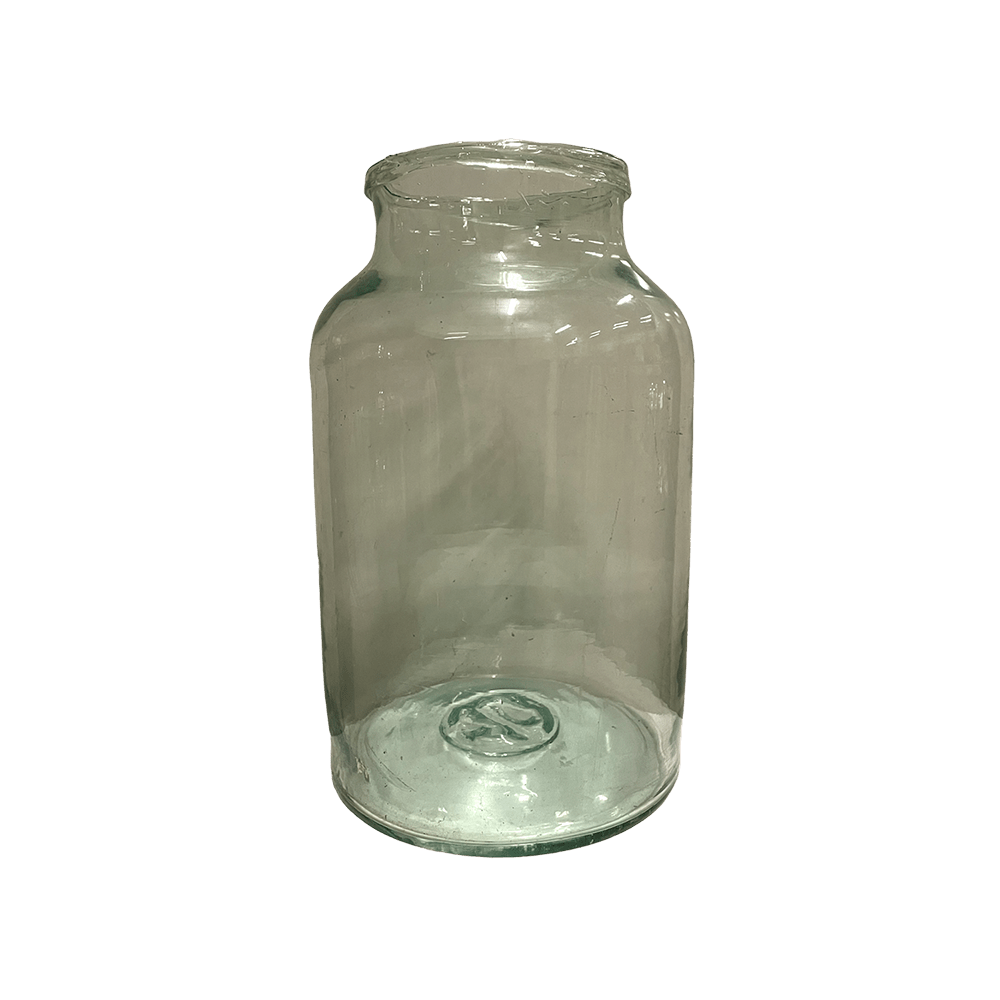 The Eliza Vintage Large Glass Jar Array Wedding and Event Hire