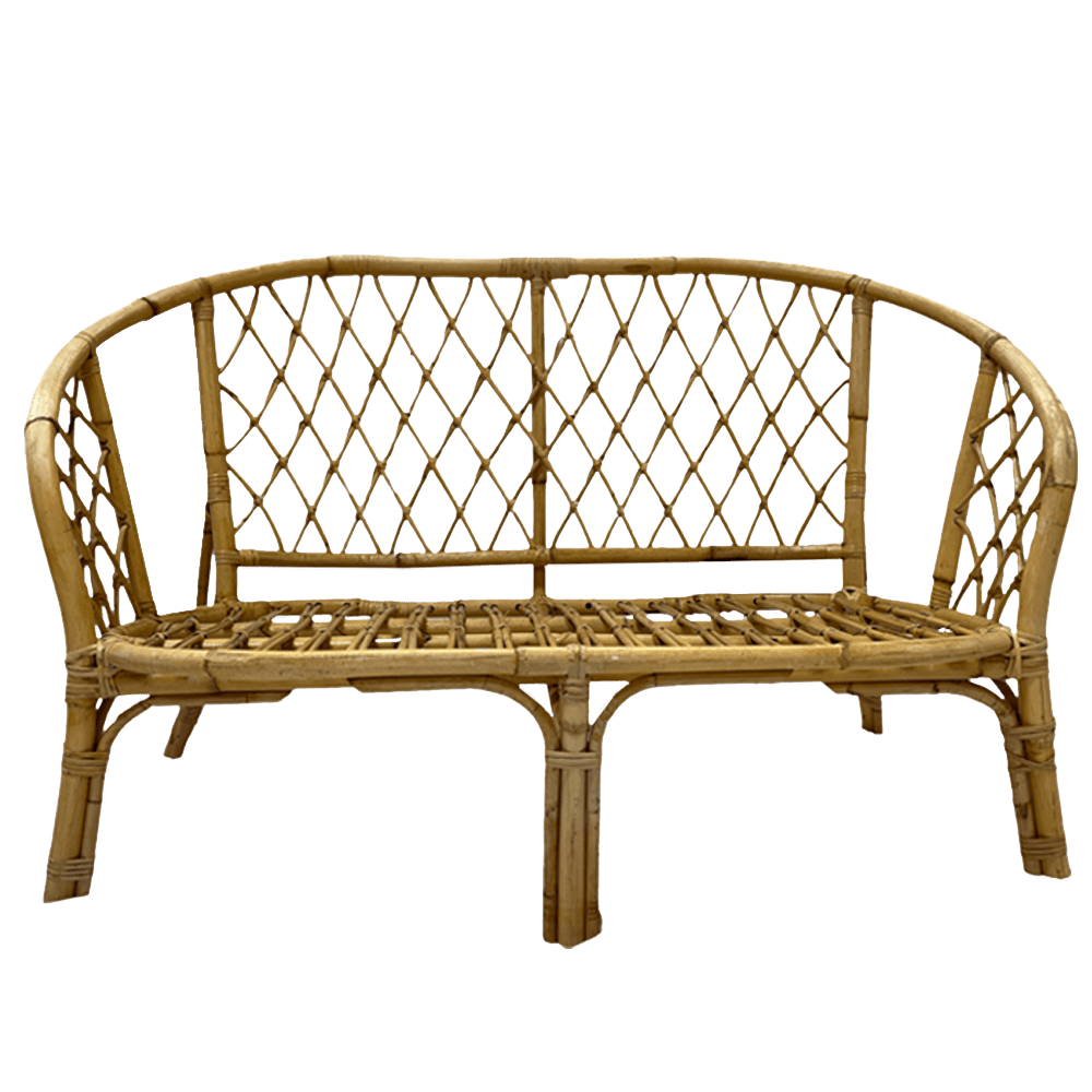 The Ozark Cane Sofa Array Wedding and Event Hire