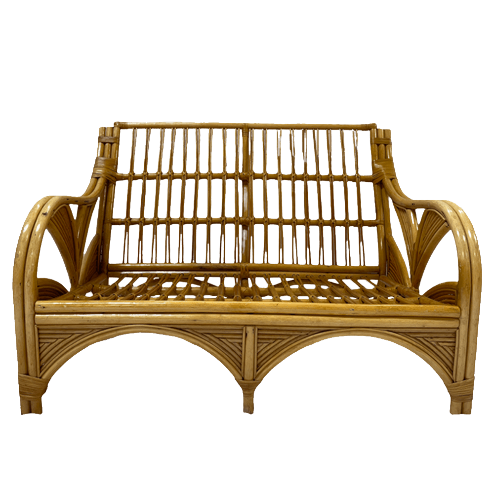 The Riviera Large Cane Sofa Array Wedding and Event Hire