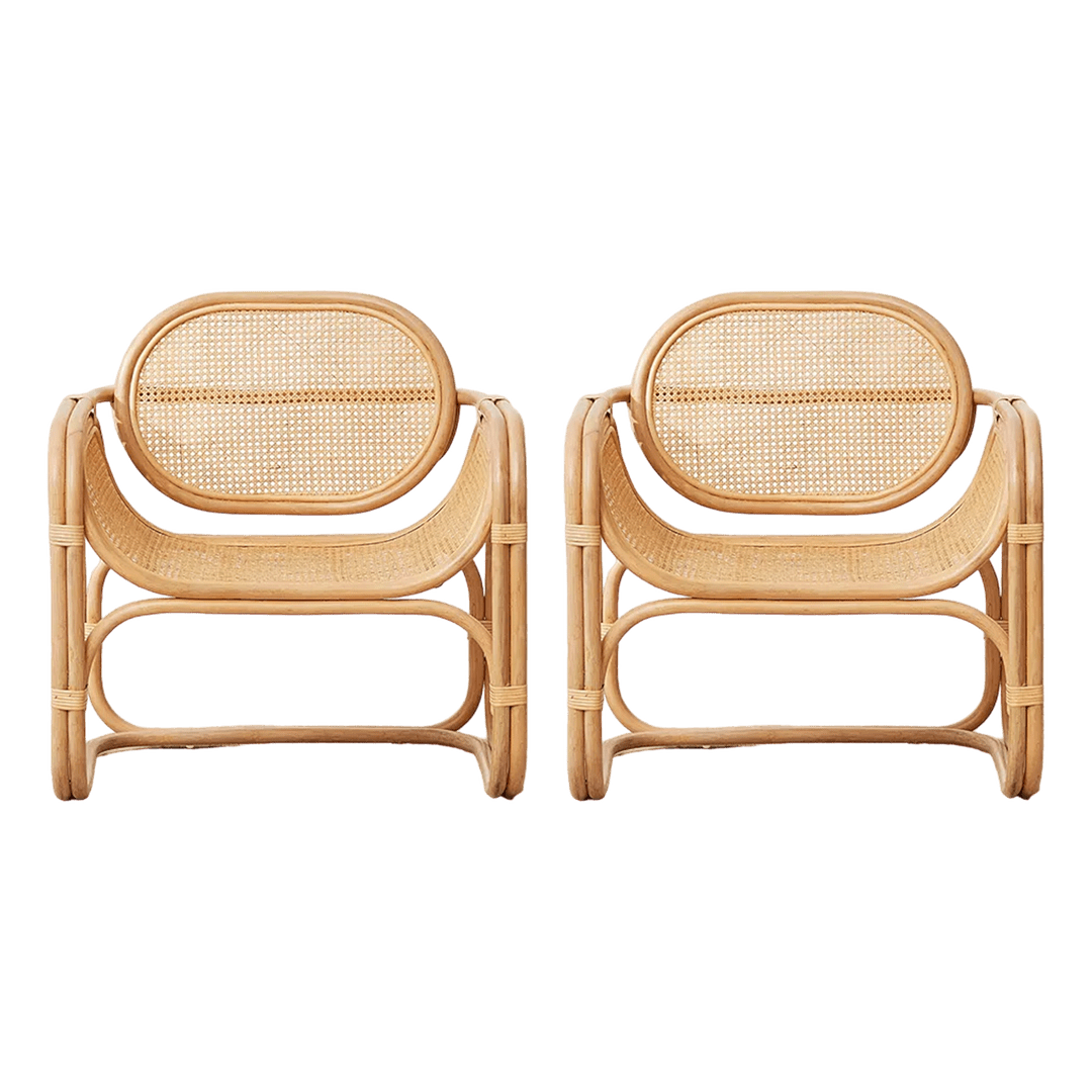 The Arvin Large Bamboo and Cane Chair Array Wedding and Event Hire