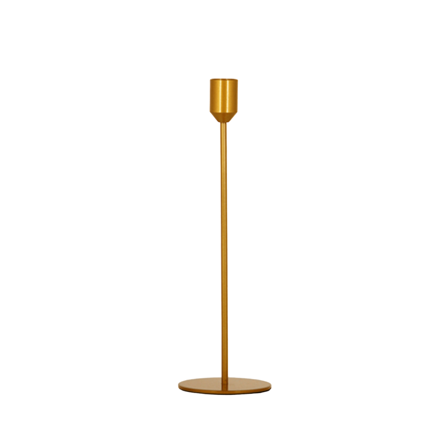 The Conna Medium Brushed Gold Modern Candle Holder Array Wedding and