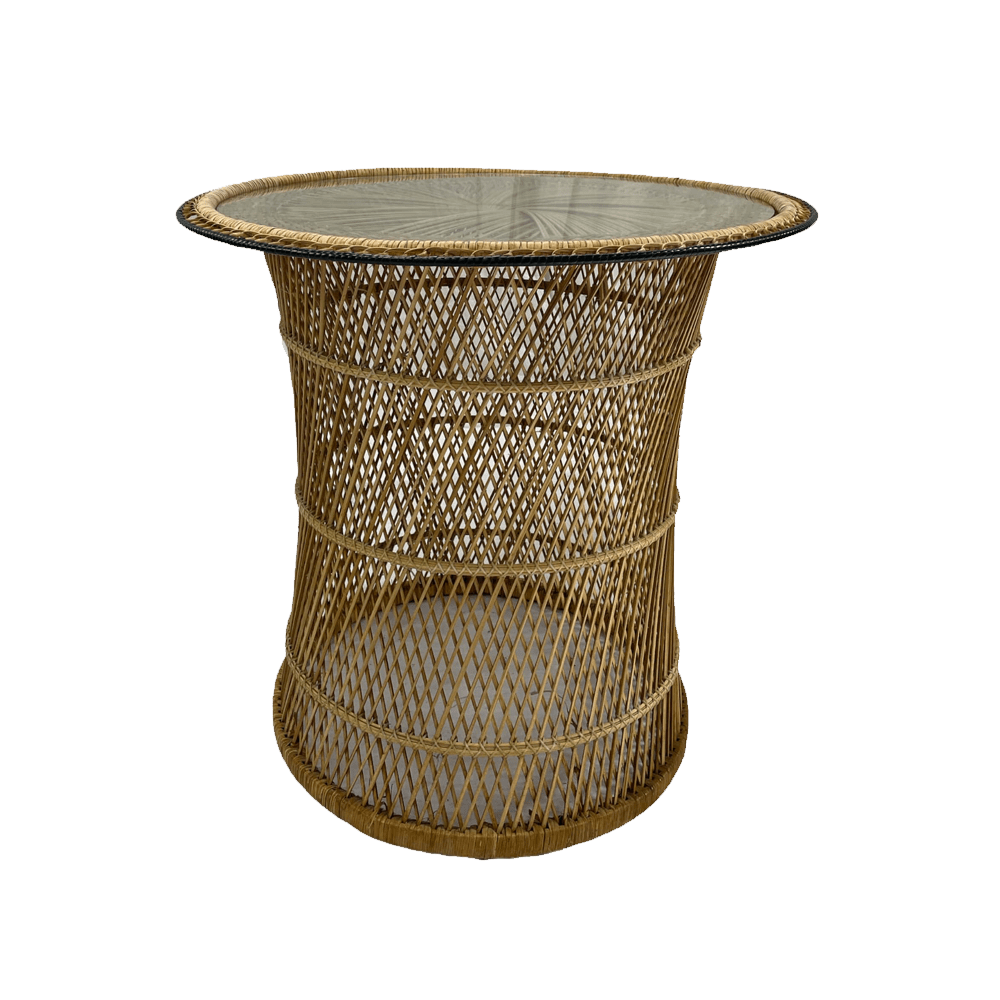 The Largo Glass Cane Occasional Table Array Wedding and Event Hire