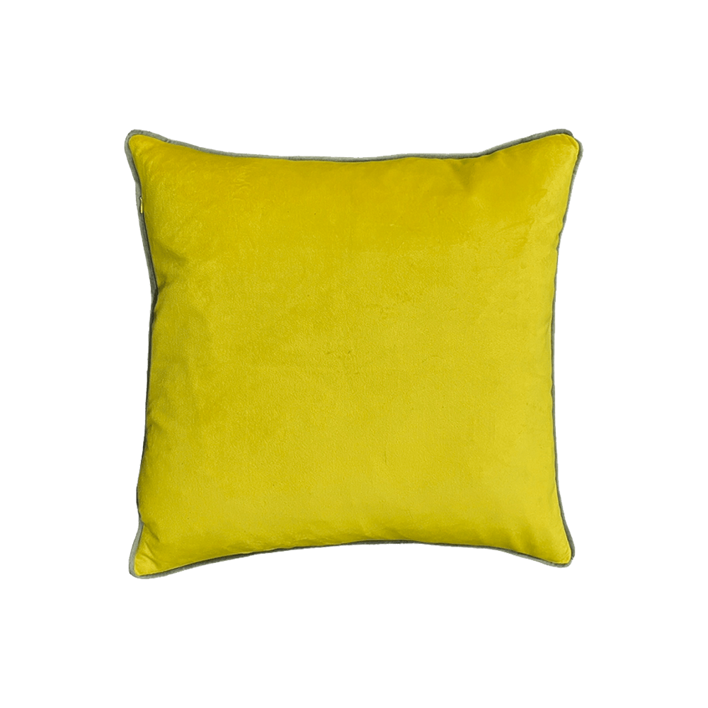 The Delia Yellow Velvet Cushion Array Wedding and Event Hire