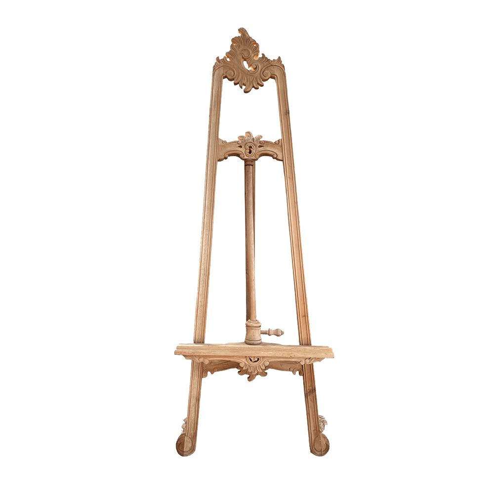 The Tooly Ornate Wooden Easel Array Wedding and Event Hire