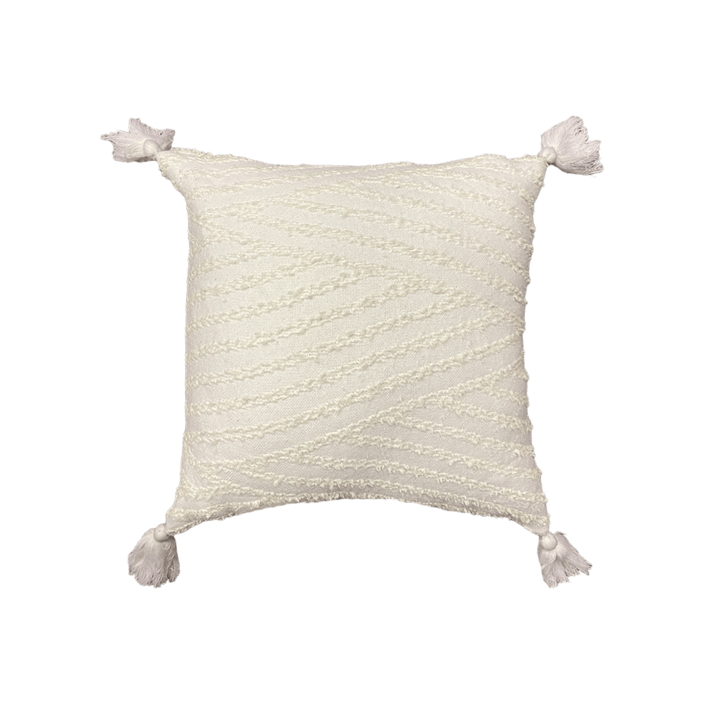 The Marley Textured White Cushion Array Wedding and Event Hire