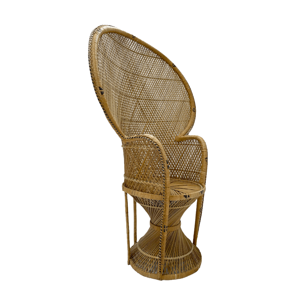 The Astoria Cane Peacock Chair Array Wedding and Event Hire