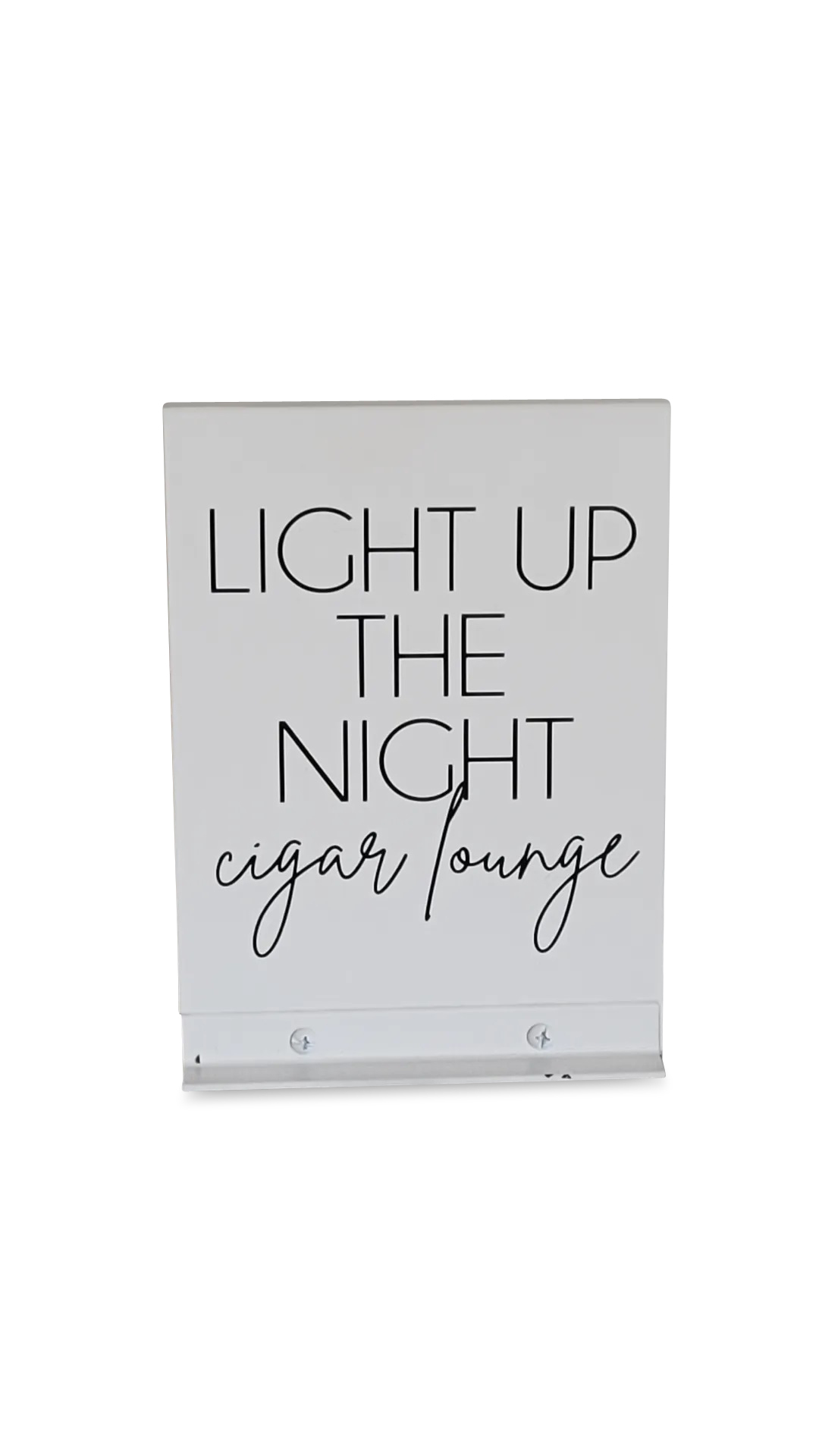 White Statement Sign Small Table Top Borrowed Charm