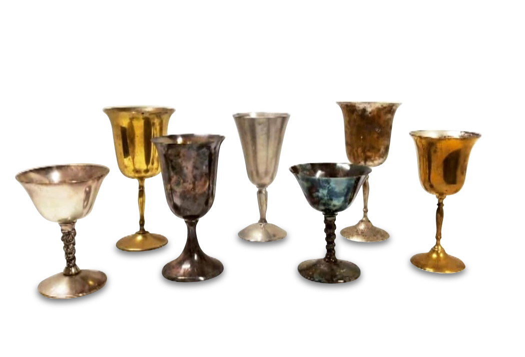 Vintage Metal Goblets Various Borrowed Charm
