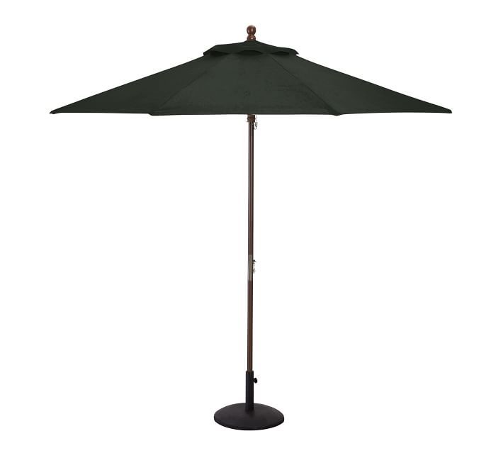 PotteryBarn Black Canvas Patio Umbrella Chalet View Lodge Rental