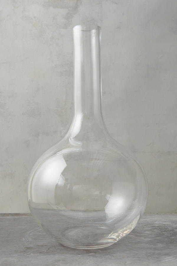 Large Long Neck Glass Vase Chalet View Lodge Rental Collection