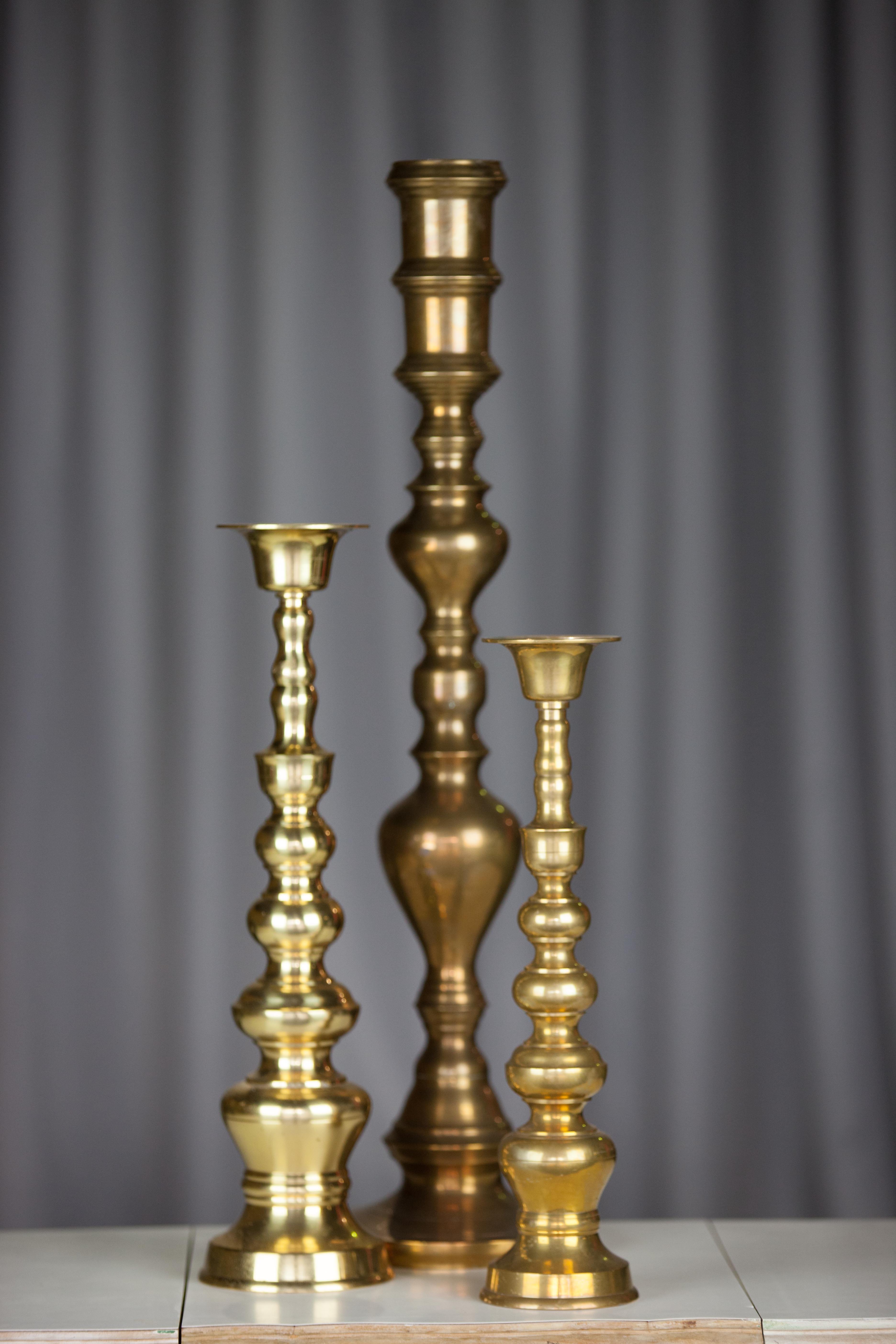 Candlestick Brass 15" Danner and Soli Event Rental