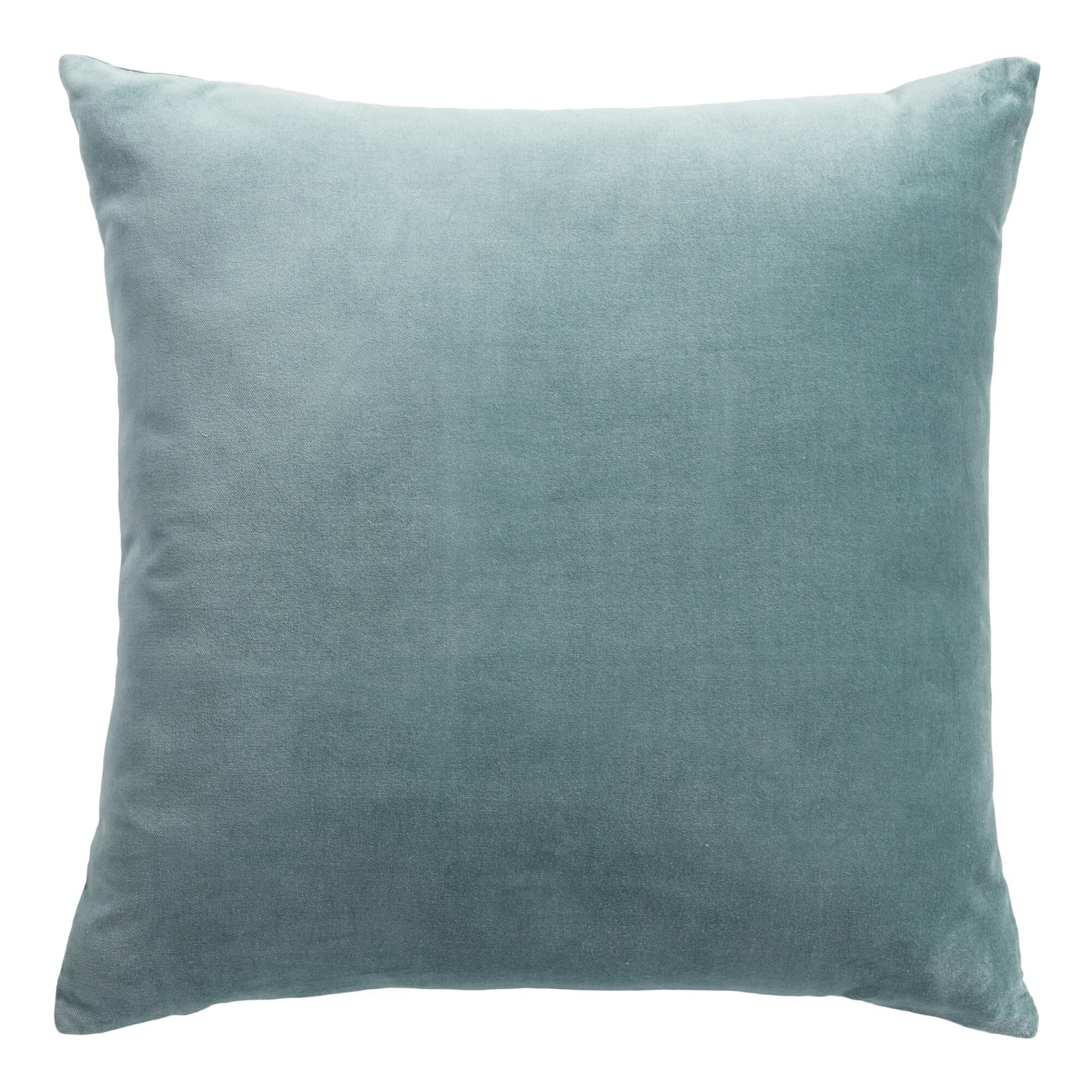 Slate Blue Velvet Pillow Lucky Penny Event Planning