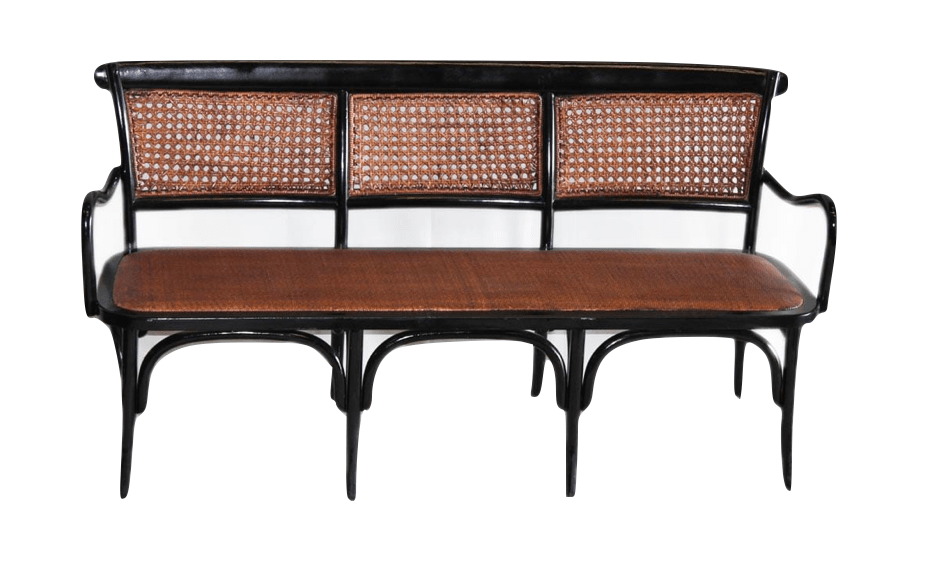 BLACK RATTAN BENCH Prophouse