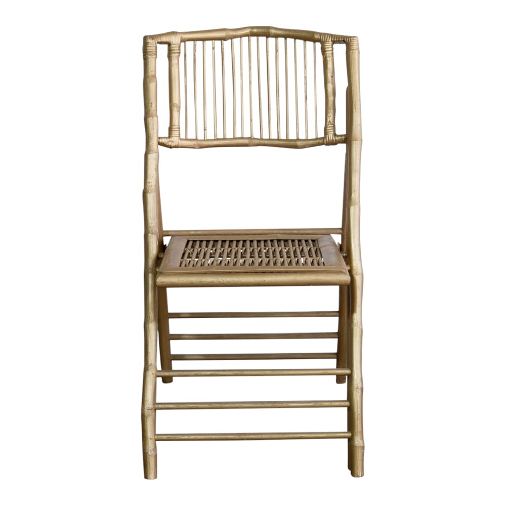 Gold Bamboo Folding Chair Relics Rentals