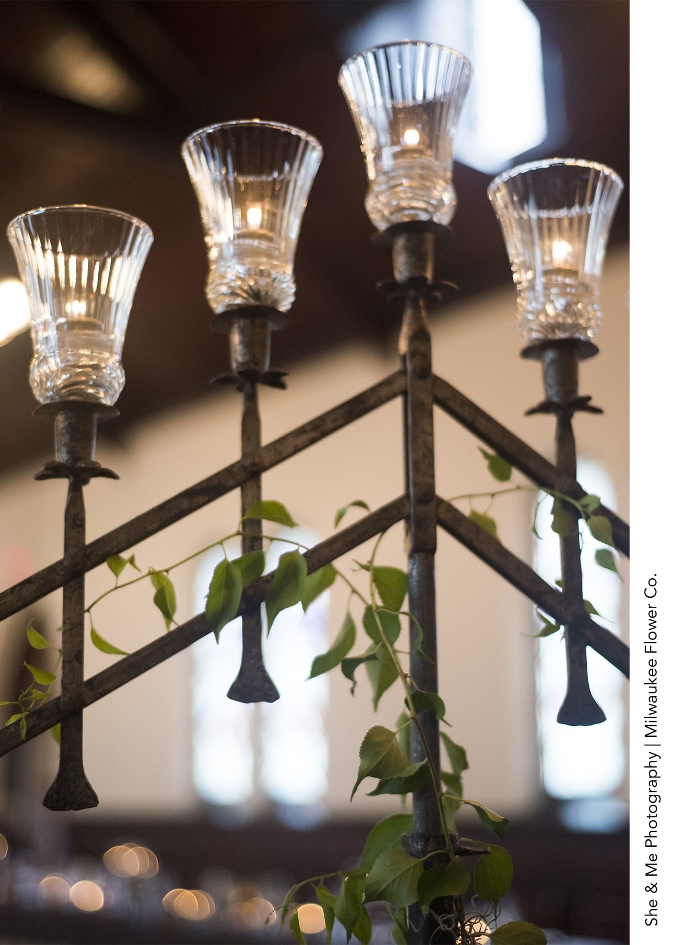 Pair of Silver 7Taper Floor Candelabras Relics Rentals