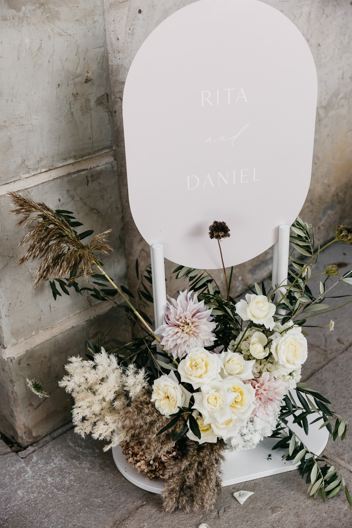 White Wood Free Standing Sign Creative Melbourne Event