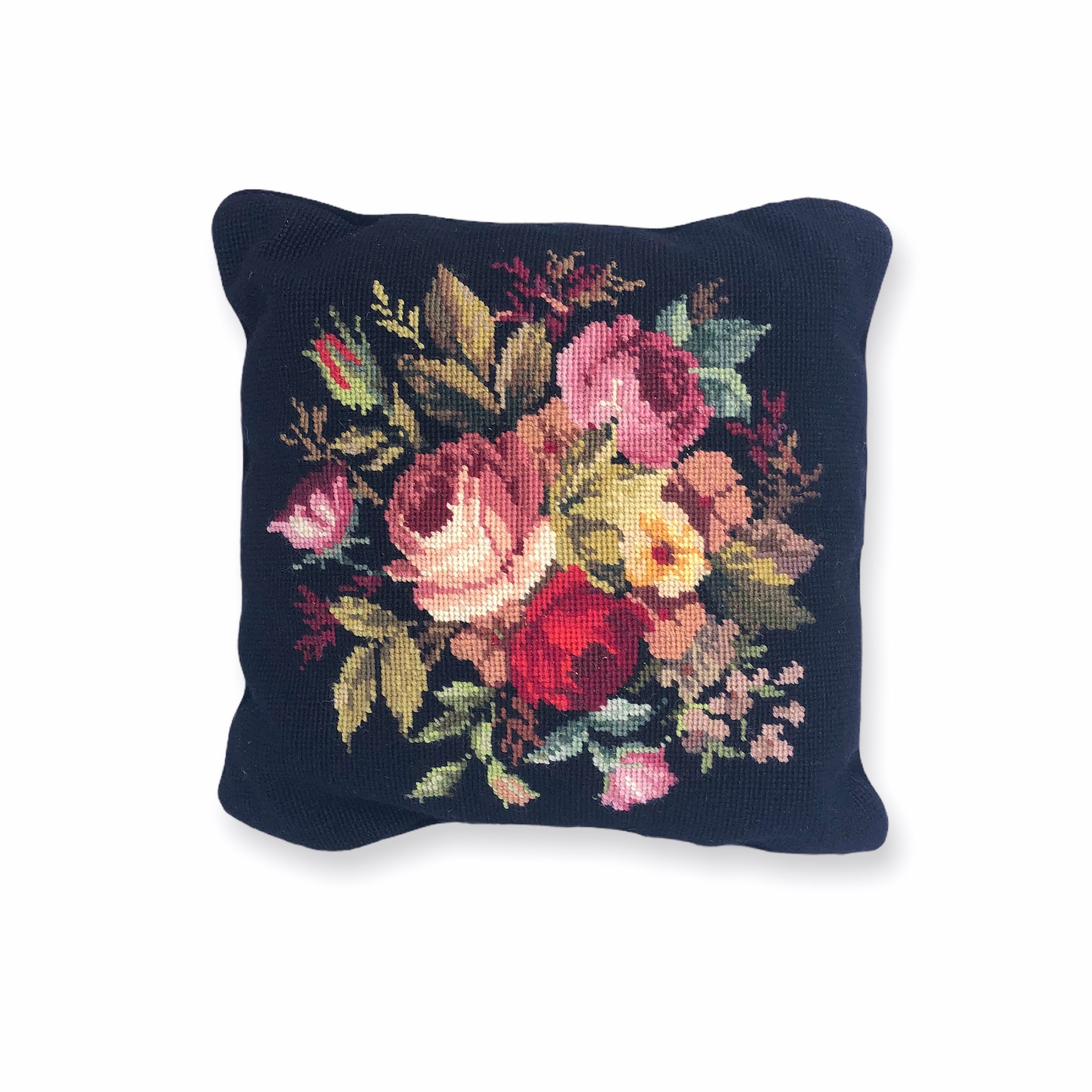 black floral pillow Terri Smith