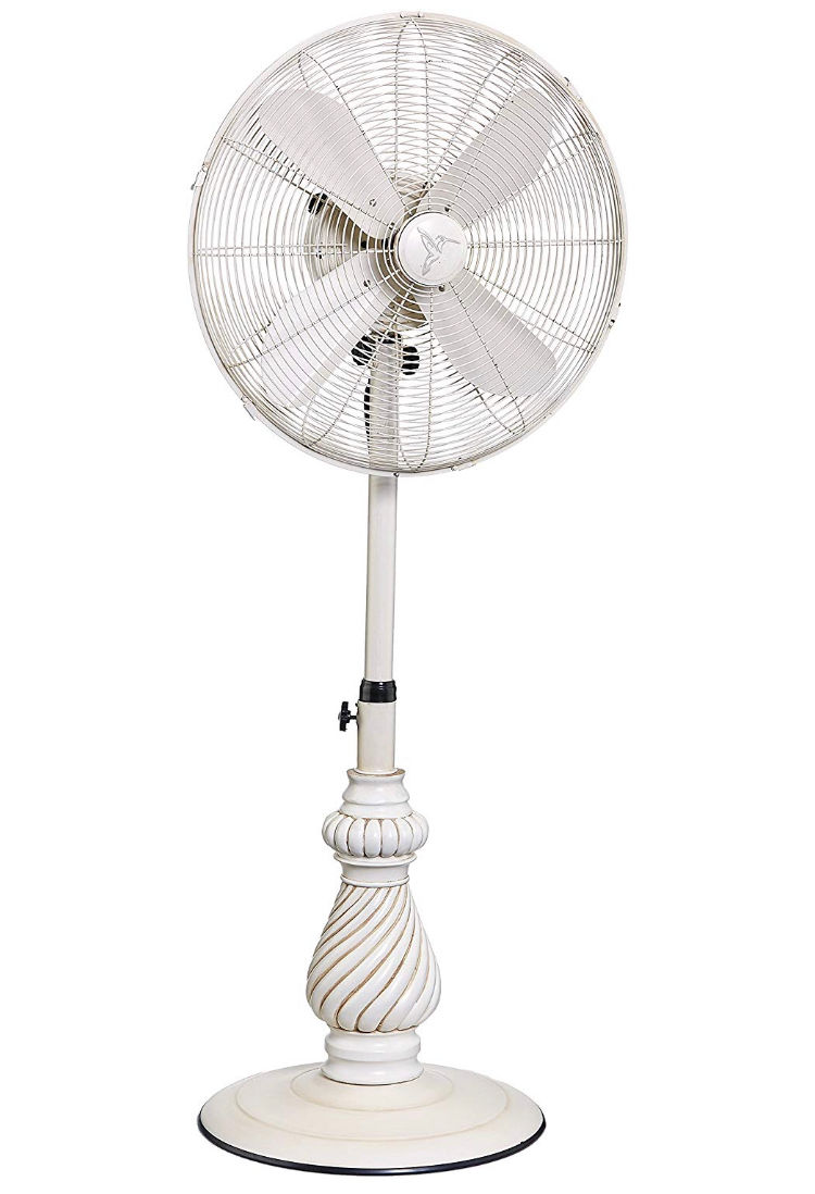 white pedestal fan Terri Smith