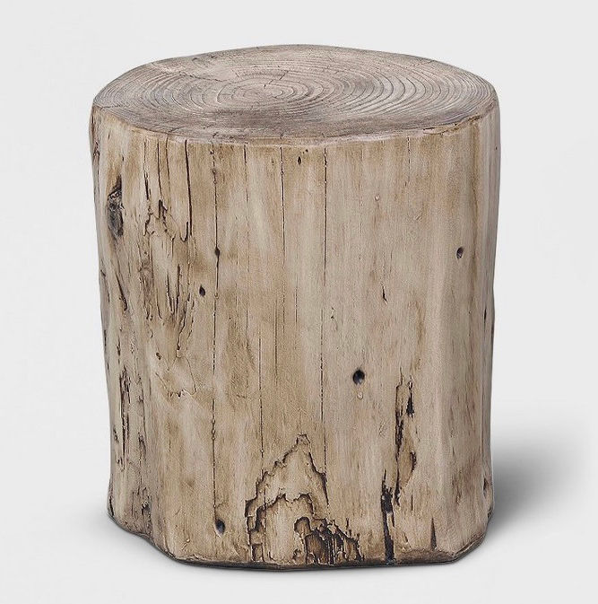faux wood side table Terri Smith