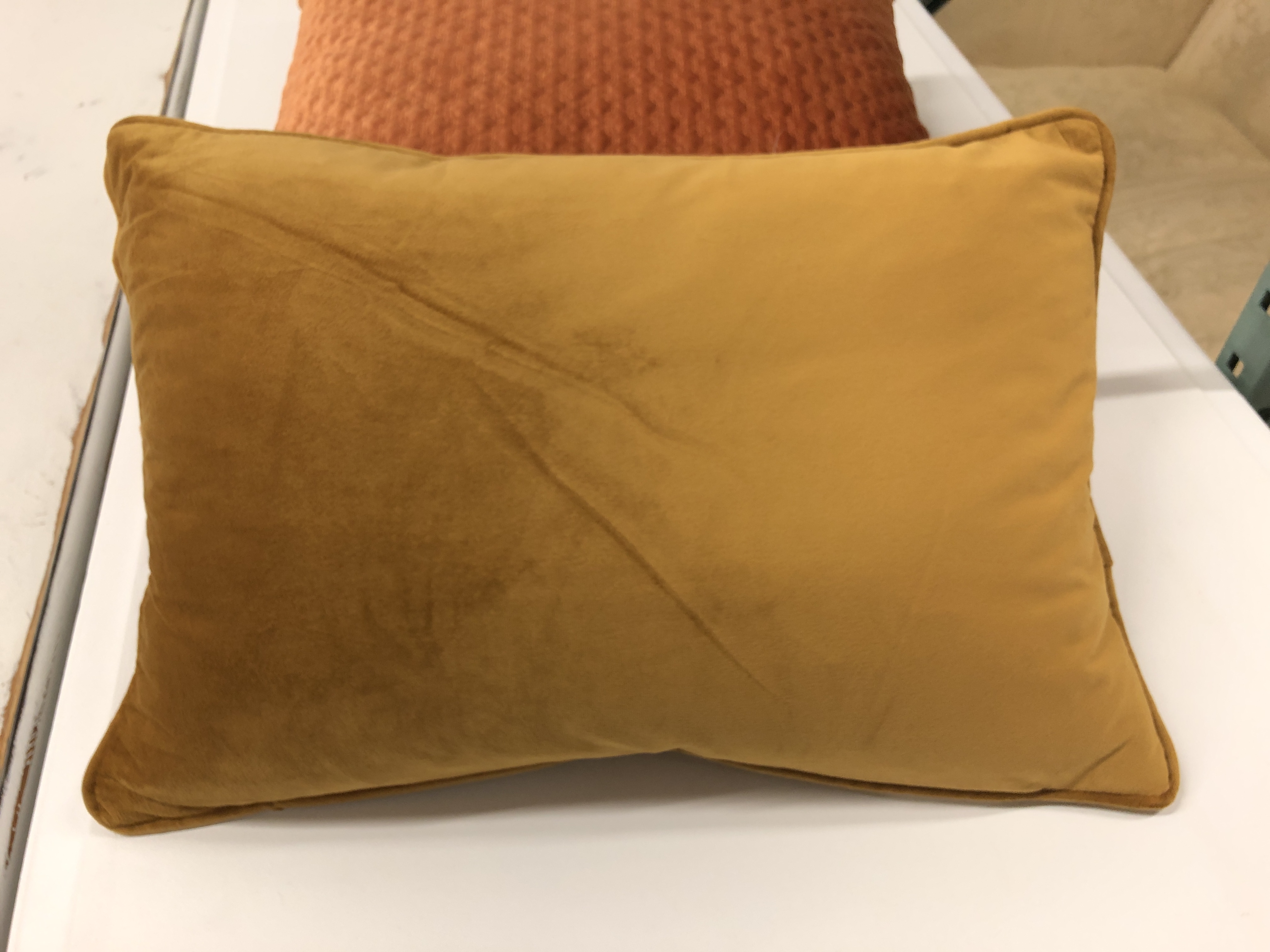 Dark Mustard Velvet Pillow Indigo Event Rentals