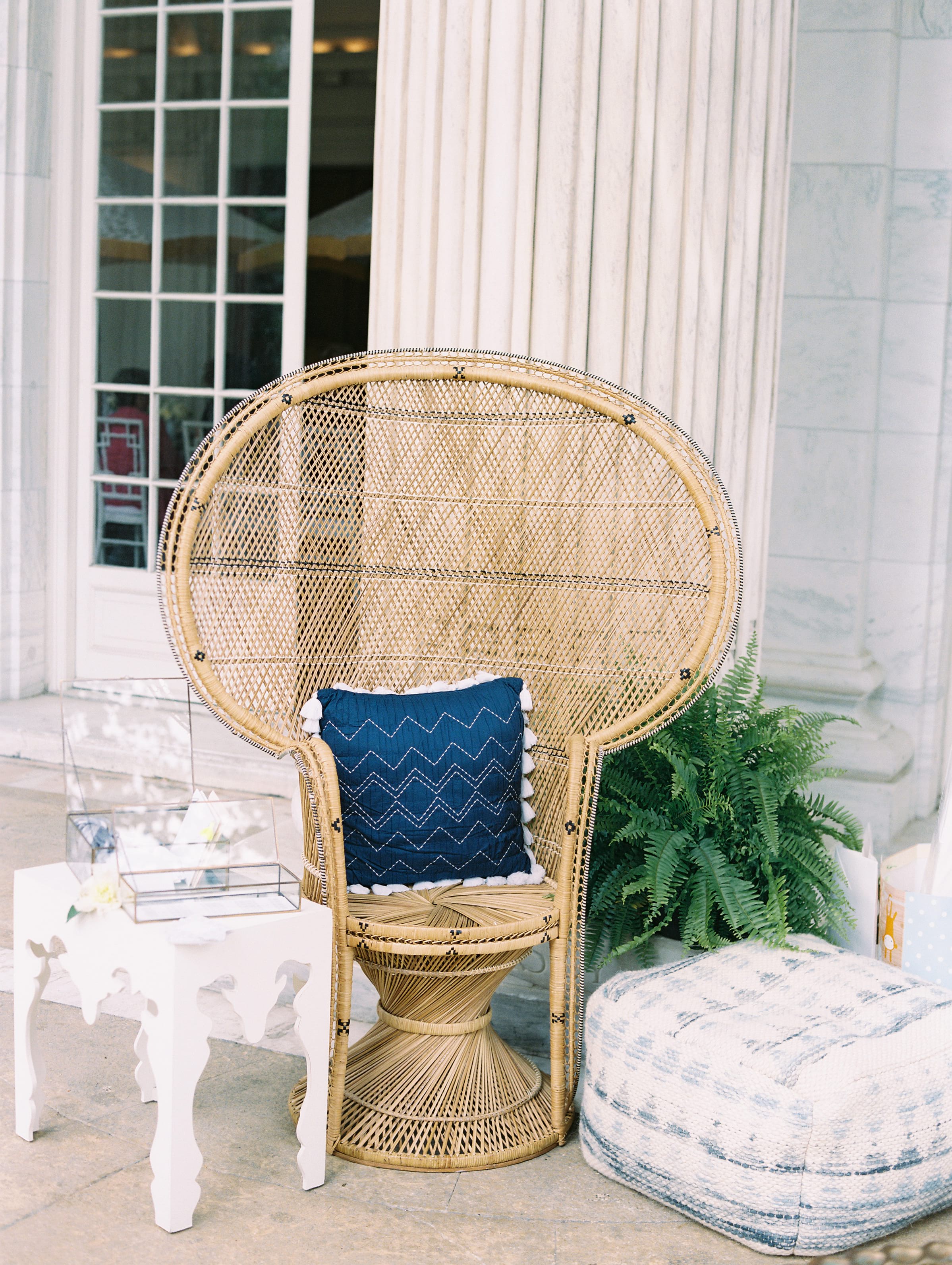 Boho Wicker Peacock Chairs DC Wedding & Event Rentals White Glove