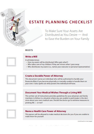 50+ SAMPLE Estate Planning Checklists in PDF | MS Word