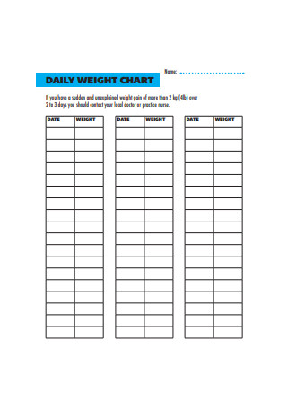 19+ FREE Weight Chart Samples to Download